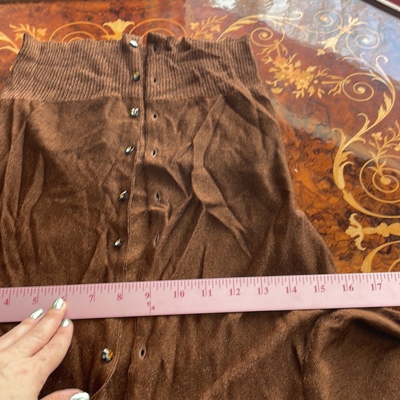 TRACY REESE for BERGDORF GOODMAN bronze crystal cardigan dressy sweater szS/M - Picture 6 of 7